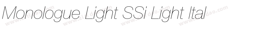 Monologue Light SSi Light Italic字体转换